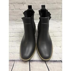 Kate Spade NY Star Rubber Rain Boots Black&Gold Size 8/9